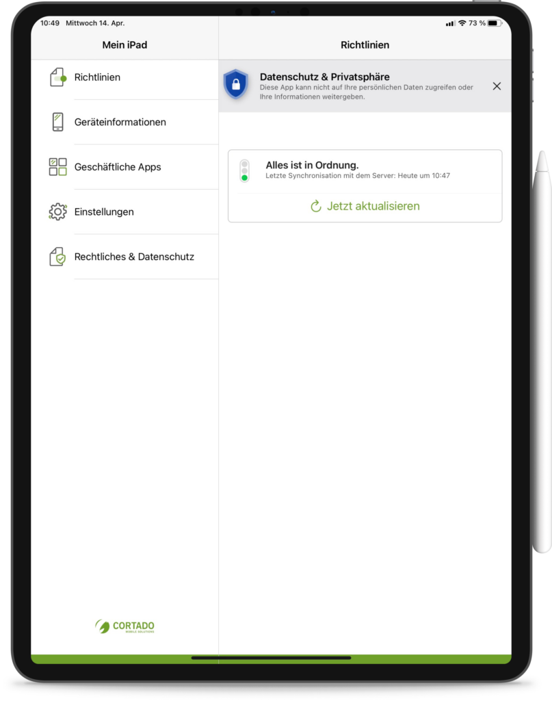 Dashboard – Schnelles und transparentes BYOD  für iPhones und iPads