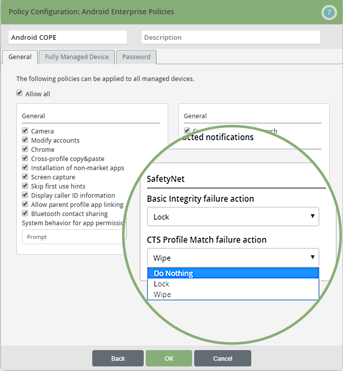 Android SafetyNet-Policies