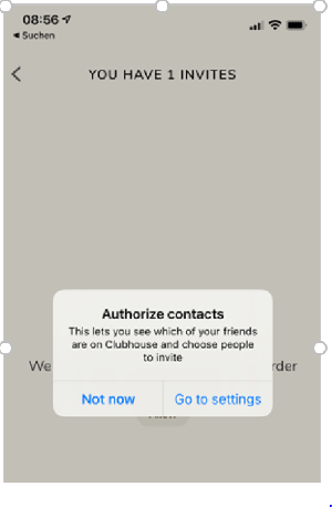 Authorize Contacts Welche Daten sammelt die Clubhouse App?