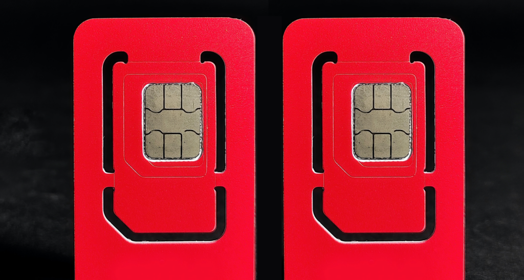 Two SIM cards.