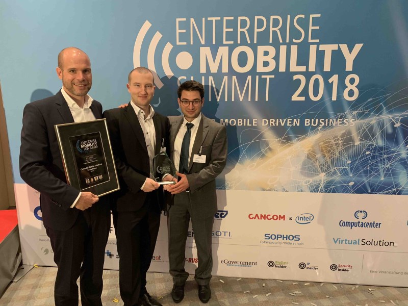  Übergabe des Enterprise Mobility Awards auf dem Enterprise Mobility Summit der Vogel IT-Akademie in Frankfurt am Main. 