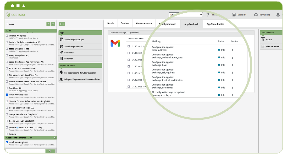 New: App Feedback for Managed Android Configurations
