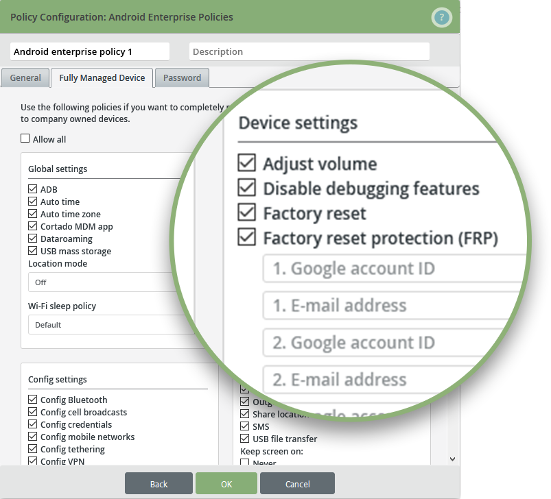 Android: Device Factory Reset Protection
