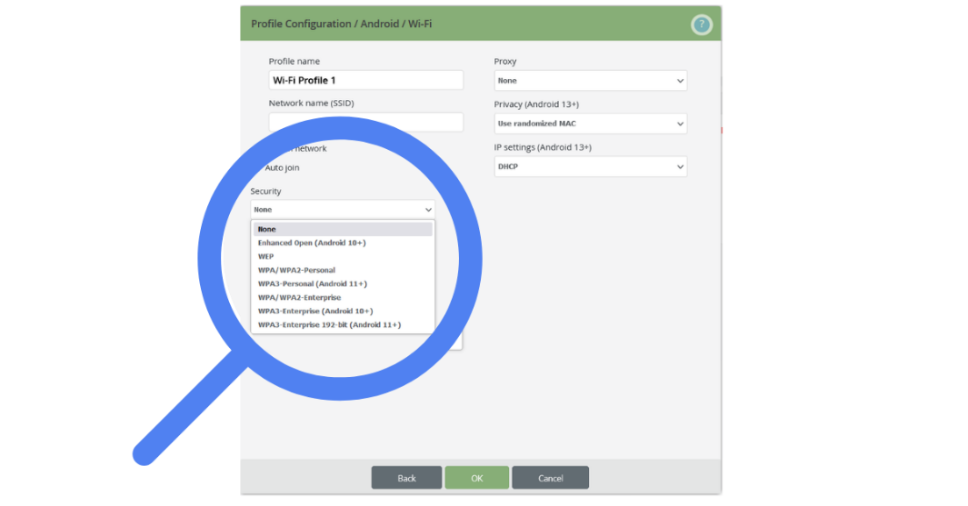 Android Management: New Wi-Fi Profile Now with WPA3 and Extended Configuration Options 